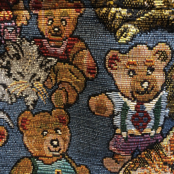 Vintage Mirano Bear Large Tapestry Tote with Vintage phone case 14 x 12” - Picture 11 of 13